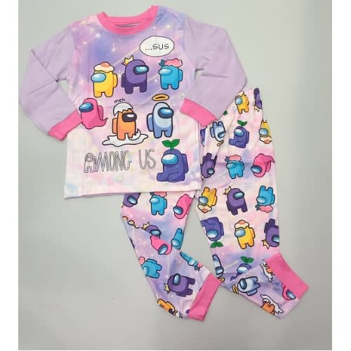 Among Us Girls Long Sleeve Kids  Pyjamas Set