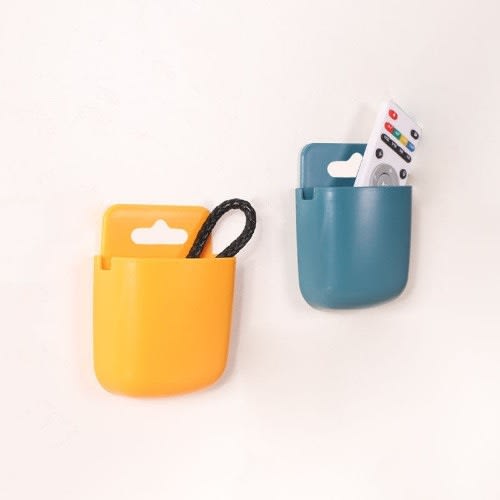 Wall Hanging Remote - Mobile Phone Storage Box No Hole Switch - 2 Pieces