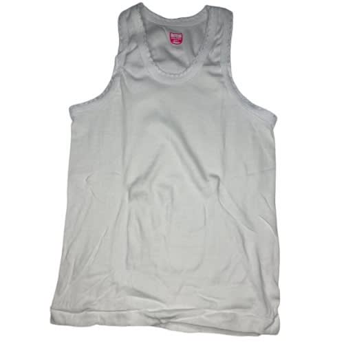 White Singlet For Girl's - 3 Pieces