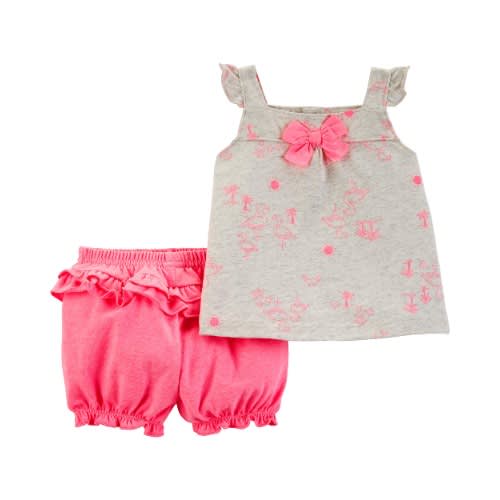 Child Of Mine Baby Girl Tank Top & Shorts Outfit Set.