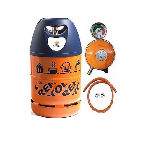 Butano Gas Cylinder + Metered Regulator +Hose & Clips -12.5kg