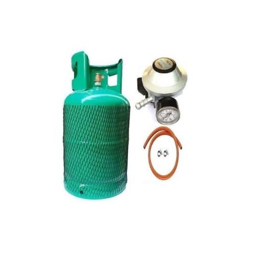 12.5KG Gas Cylinder+4yard Hose+Metered Regulator-Green