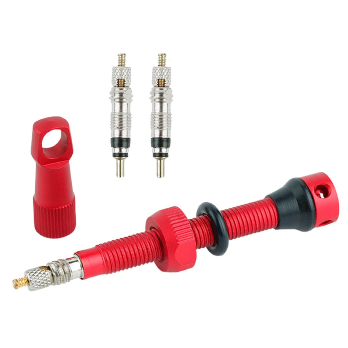 Tire Valve Core Anodizing Treatment Tubeless Tire Valve Red