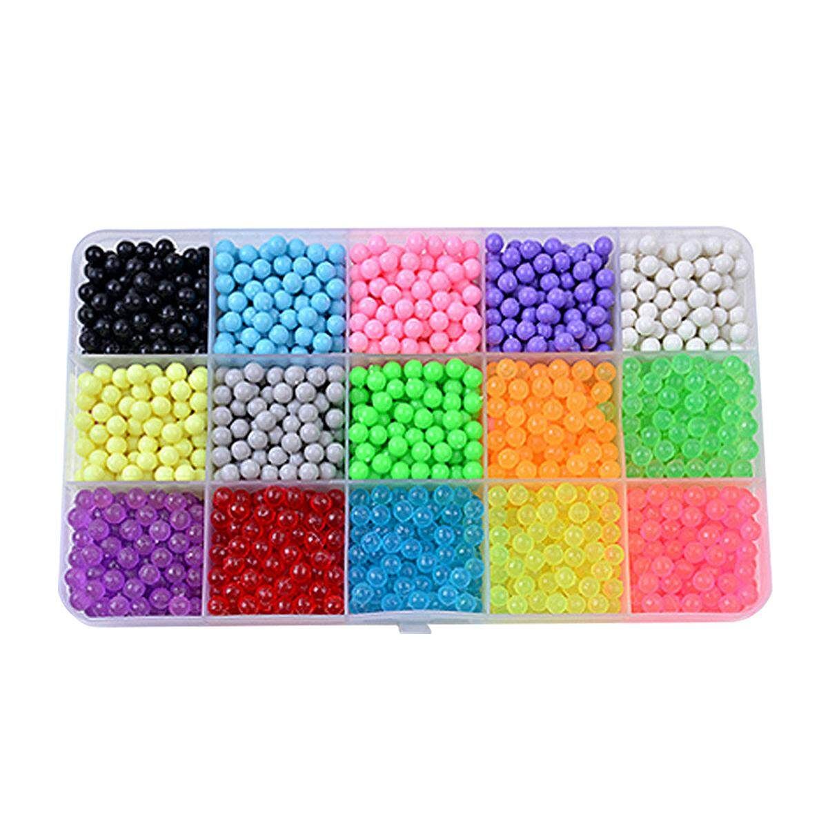 2400Pcs Diy Handmade Boy Girl Toy Magic Water Mist Magic Beads Water Sticky Beads Spell Bean Bean Magic Beads 15 Bars Of Candy Beads