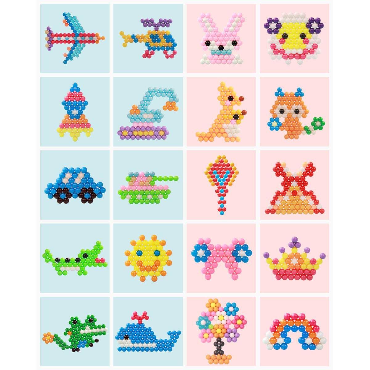 2400Pcs Diy Handmade Boy Girl Toy Magic Water Mist Magic Beads Water Sticky Beads Spell Bean Bean Magic Beads 15 Bars Of Candy Beads