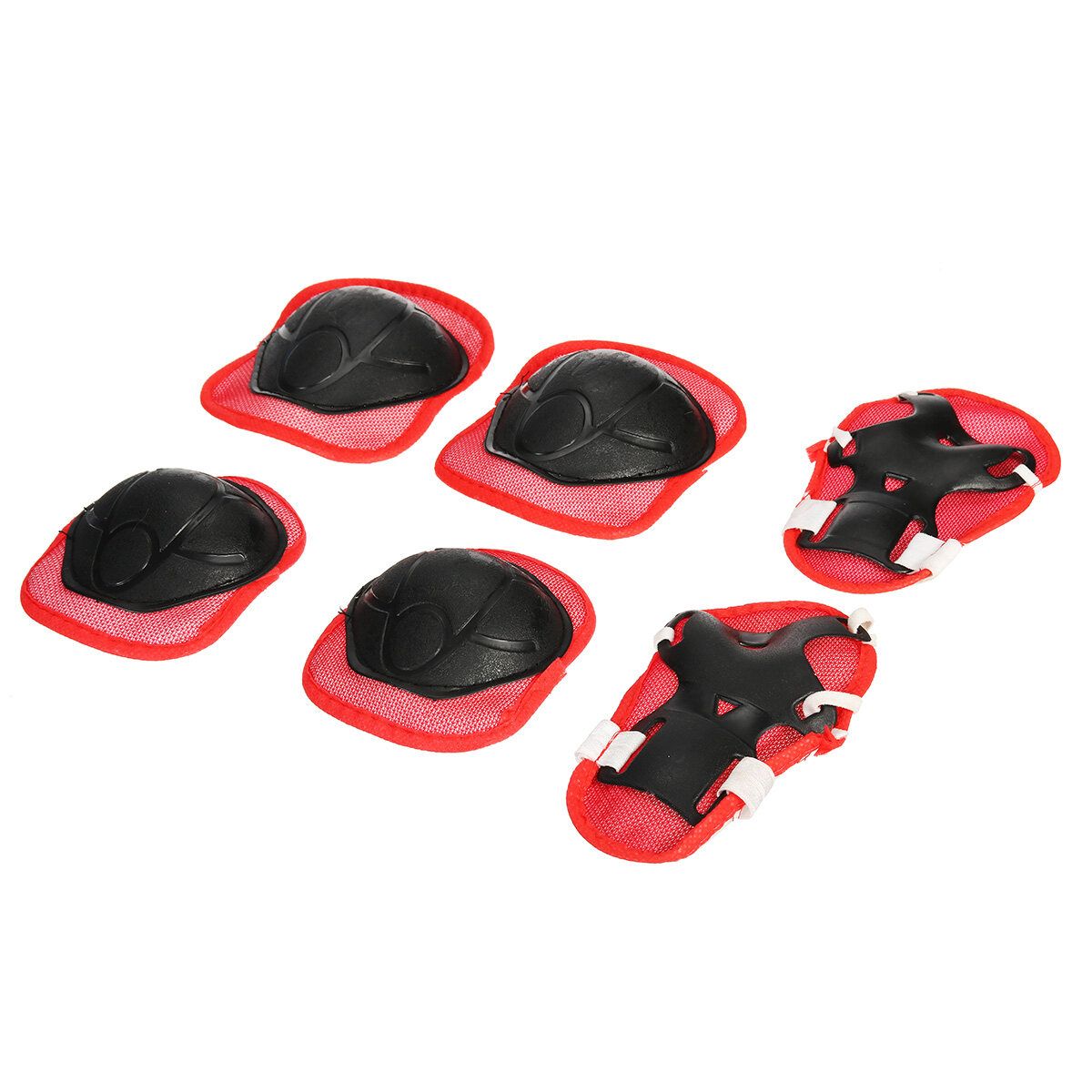 Skating Protective Gear Set Helment Elbow Knee Pads Bike Cycling Skateboard Kids Red