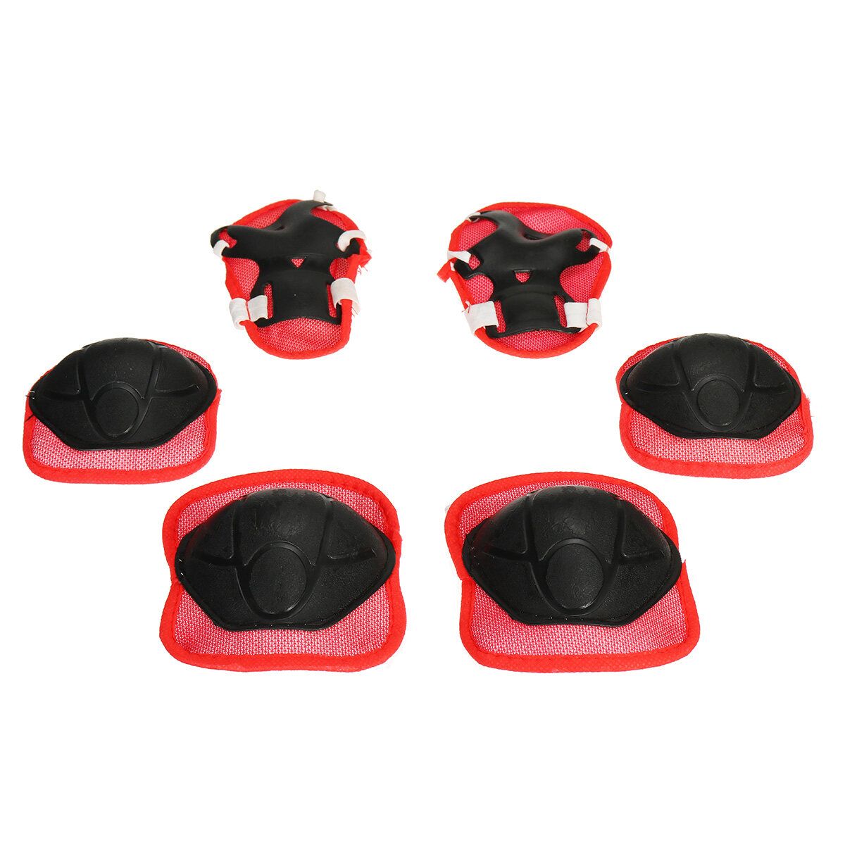 Skating Protective Gear Set Helment Elbow Knee Pads Bike Cycling Skateboard Kids Red