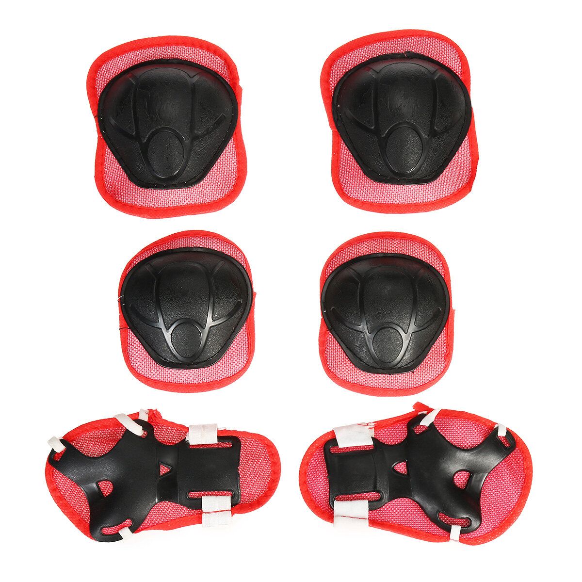 Skating Protective Gear Set Helment Elbow Knee Pads Bike Cycling Skateboard Kids Red