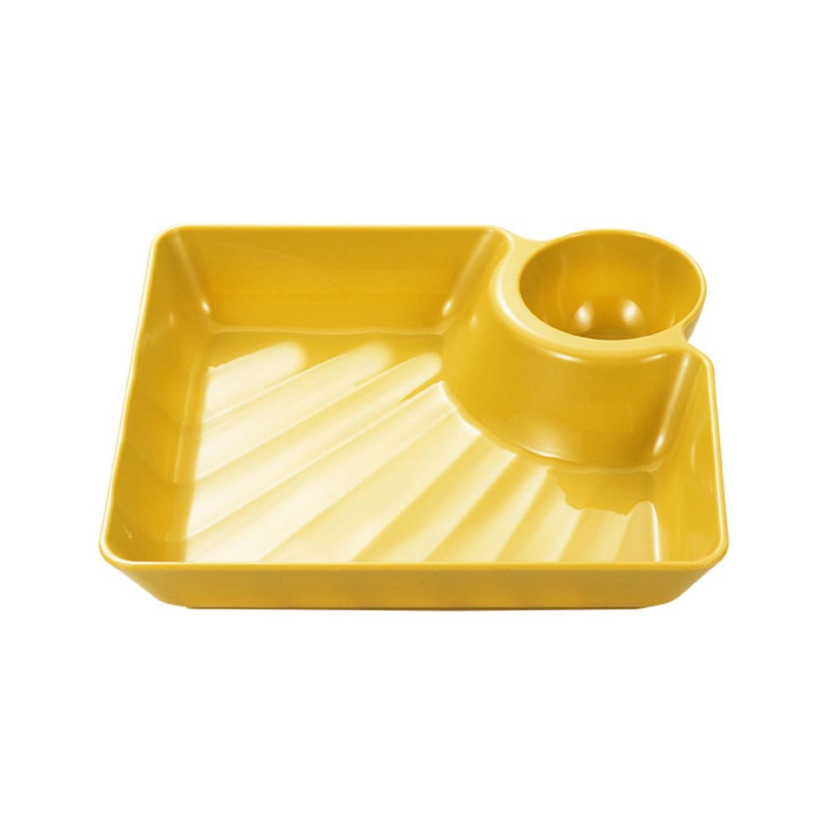 Dumpling Plate Snack Tray Yellow