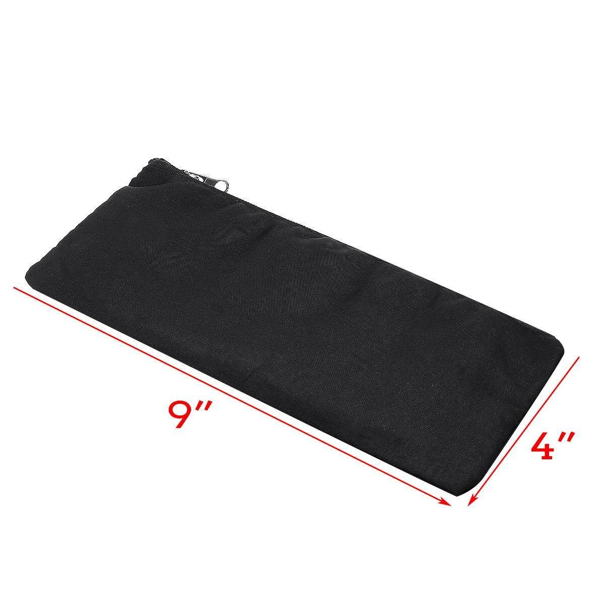 Wired / Wireless Microphone Bag Zipper Pouch Case Black Standard Size 9''x4''