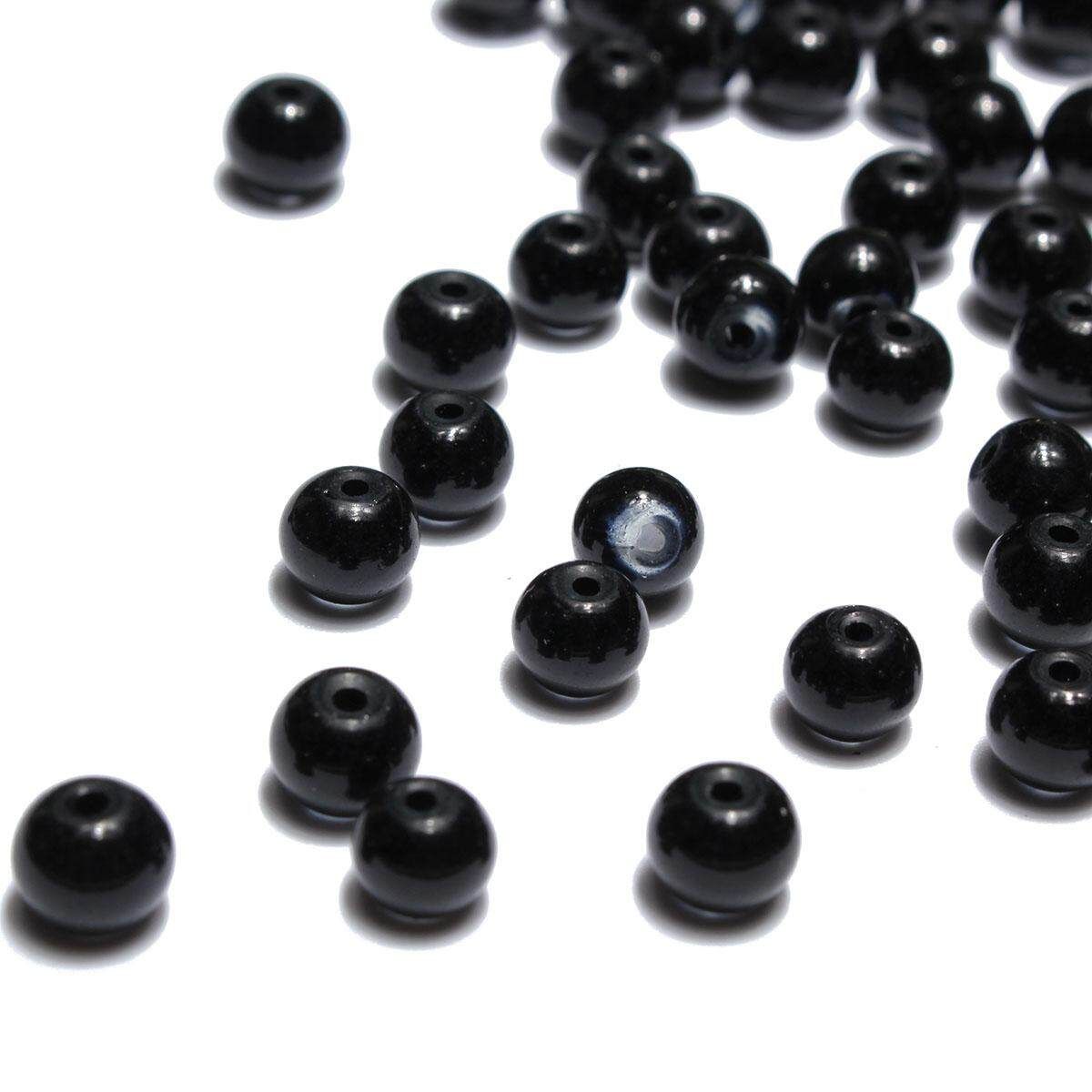 4mm/6mm/8mm Glass Pearl Round Spacer Loose Beads DIY Jewelry Making Wholesale Apricot