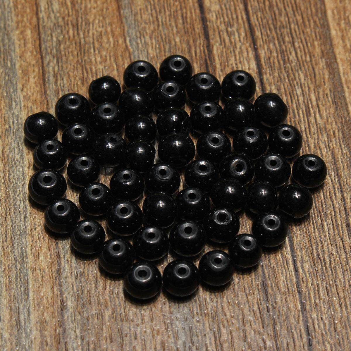 4mm/6mm/8mm Glass Pearl Round Spacer Loose Beads DIY Jewelry Making Wholesale Apricot
