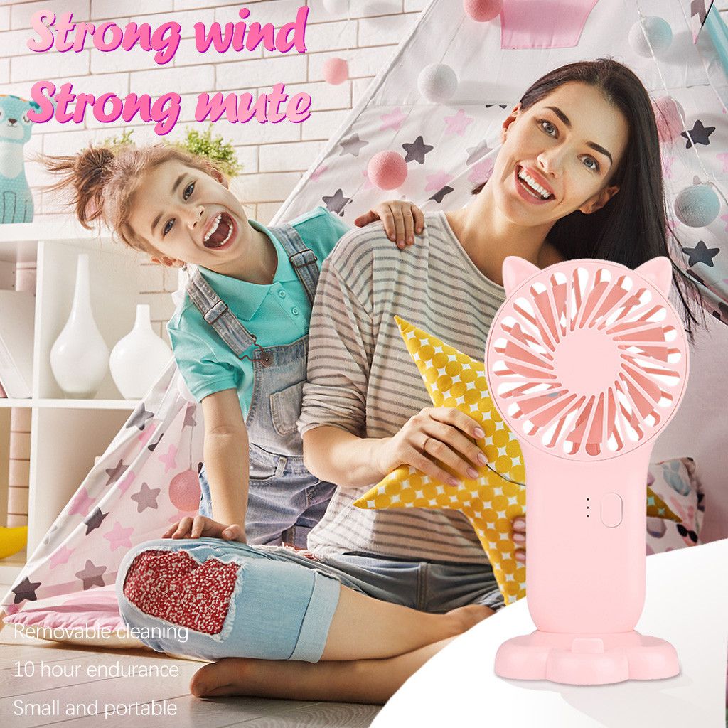 Portable #MAY Home Handy Cooling Mini Air Ventiladors 800mAH Fan Built-in Battery Fan Handheld USB 1PC For Rechargeable Outdoor