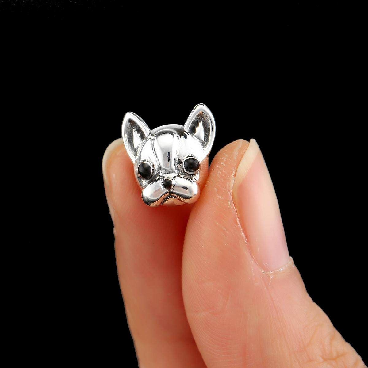 925 Sterling Silver Cute Dog Jewelry Beads Handmade Pendant Bracelet Accessory