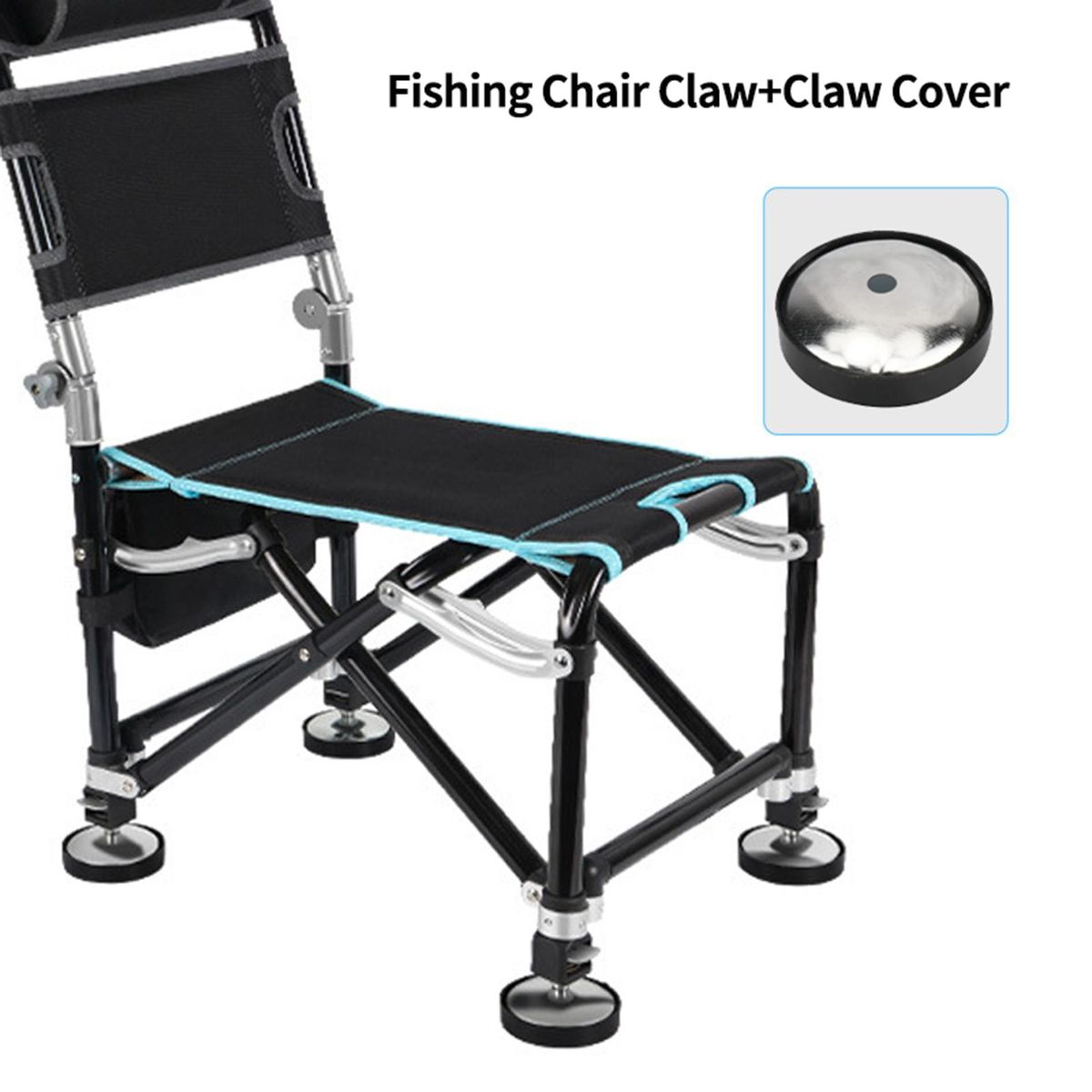 1 Set Chair Metal Claw Protective Fishing Chair Accessories Silver