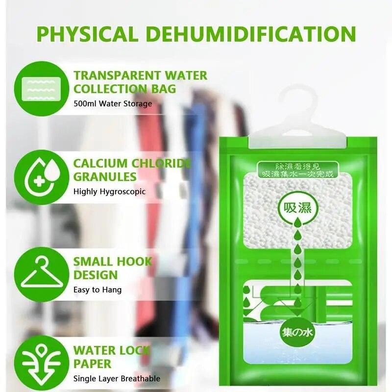 Wardrobe Fragrance Moisture Packs Bathroom Pcs Calcium Spherical For Free Chloride 10 Absorbers Bags Humidity Kitchen Uses