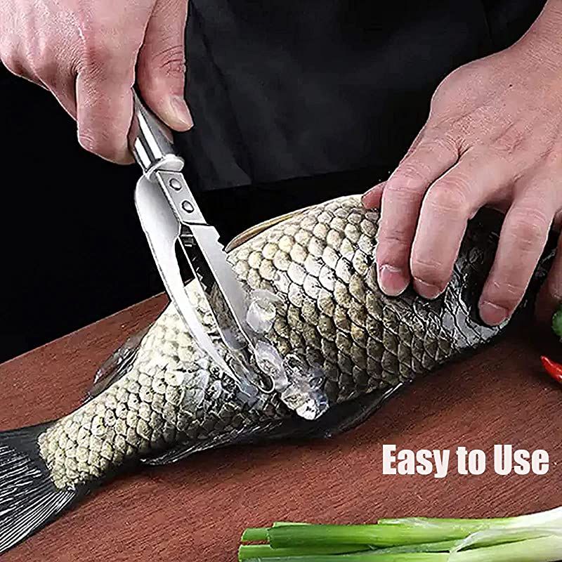 3-in-1 Stainless Steel Fish Maw Scale Knife ﻿