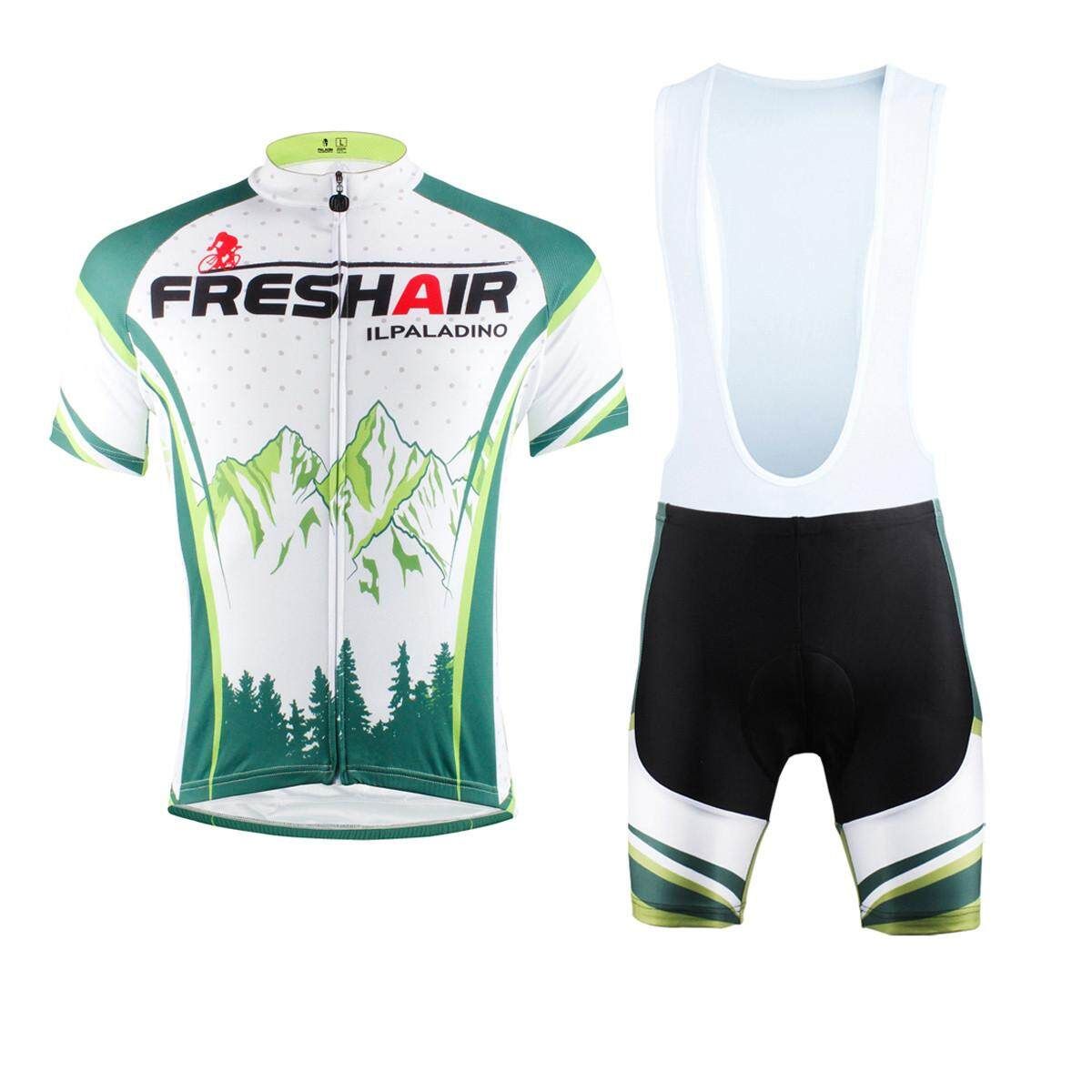 Summer Mens Cycling Clothing Jersey And Bib Shorts Suit Short Sleeved Breathable XL