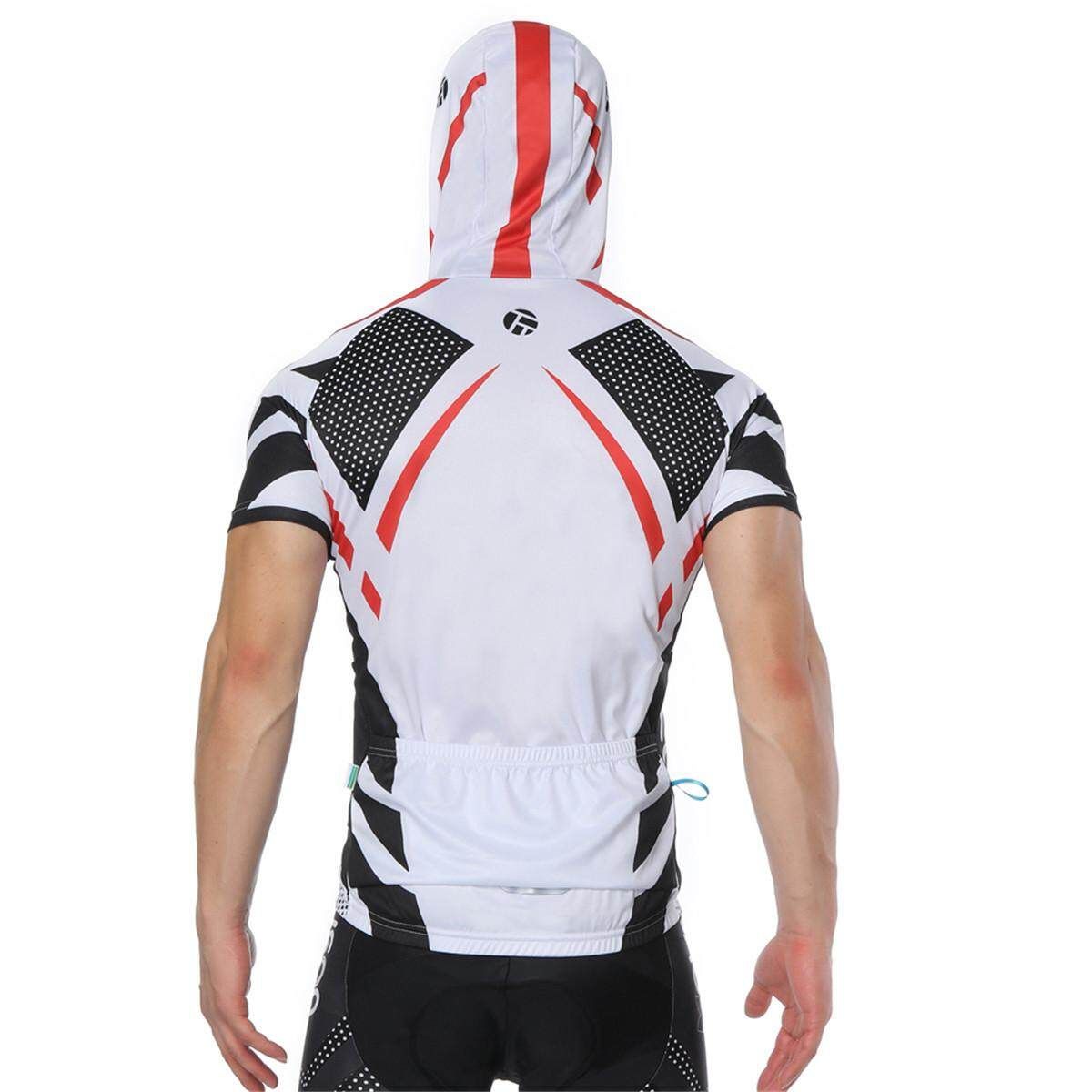 Men's Cycling Clothing MTB Bike Short Sleeve Bicycle Jersey Racing Clothing Sports Wear White XL