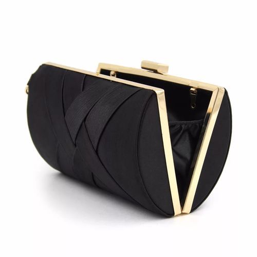 Tassel Pendant Clutch Purse - BLACK