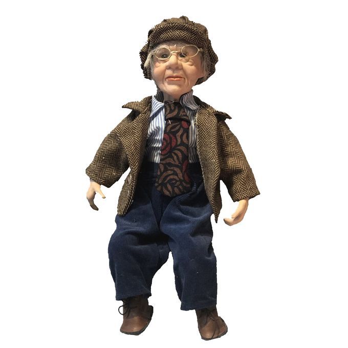 Porcelain Doll Collectible Gentleman Grandfather Miniature Toy