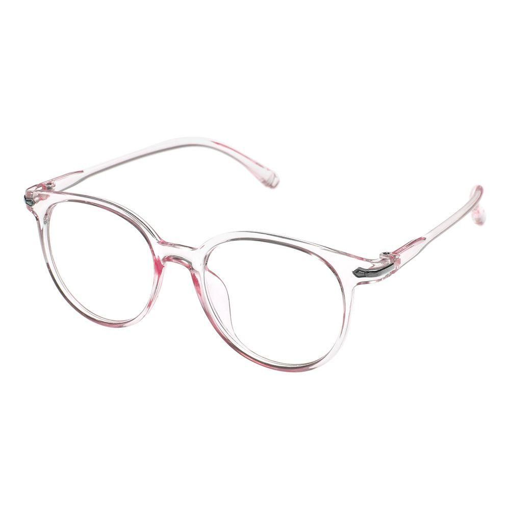 New Fashion Flexible Portable Anti Blue Light Computer Glasses Ultra Light Resin Round Frame Clear Lens Glasses
