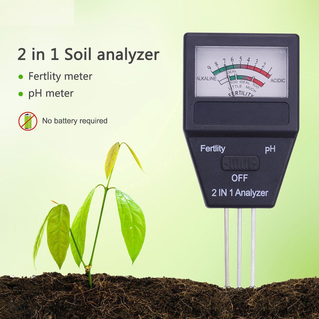 New 2 In1 Fertility Tester Moisture Light Sunlight PH Meter