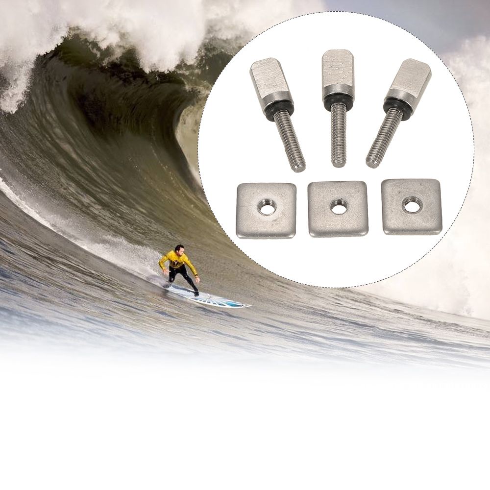 3 Surfboard Longboard Sliding Fin Screw   Fin Plate