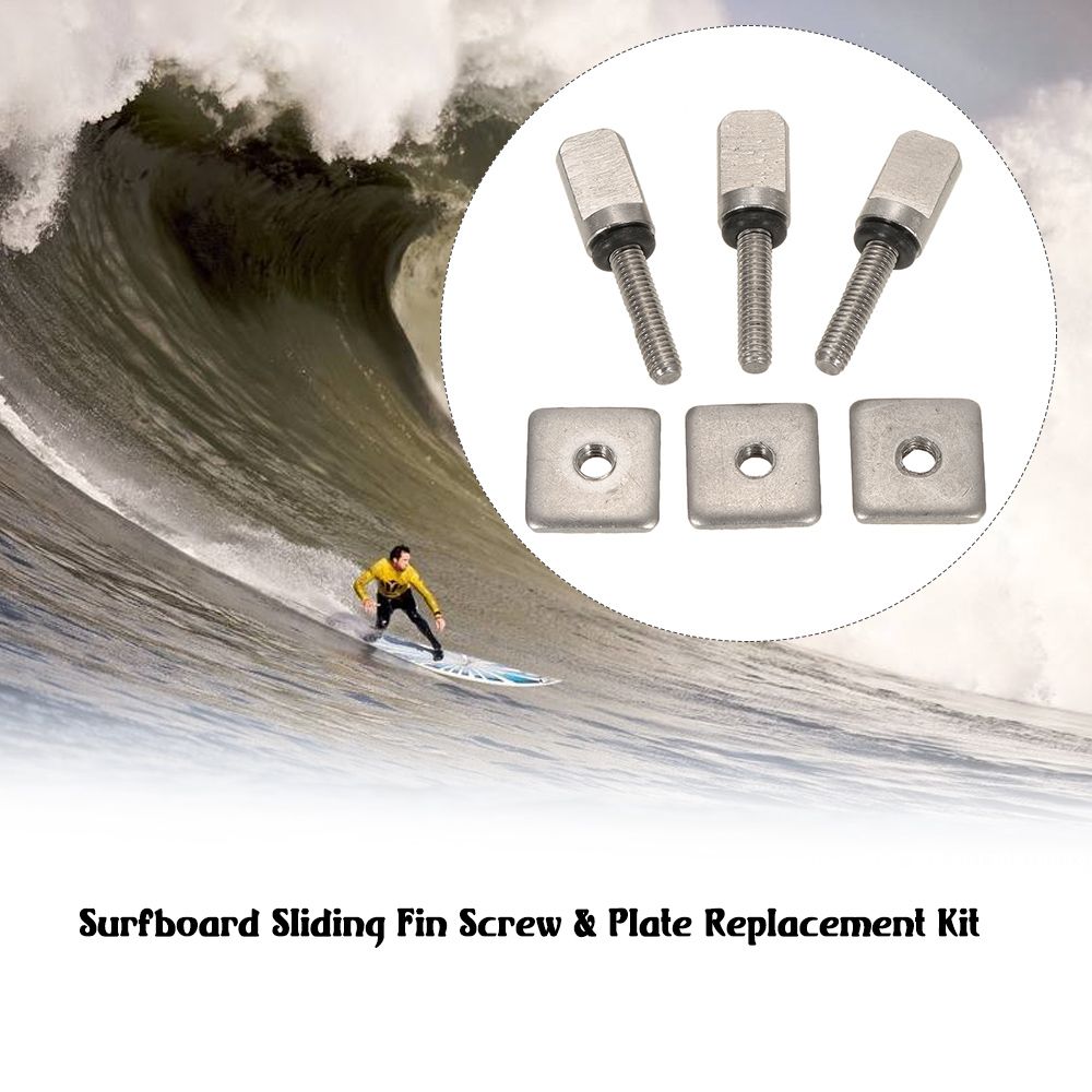 3 Surfboard Longboard Sliding Fin Screw   Fin Plate