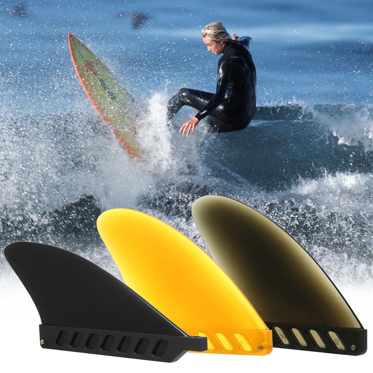 4.6 Inch / 3 Inch Surfboard Fin Soft Center Fin for Inflatable SUP Paddle Board Longboard