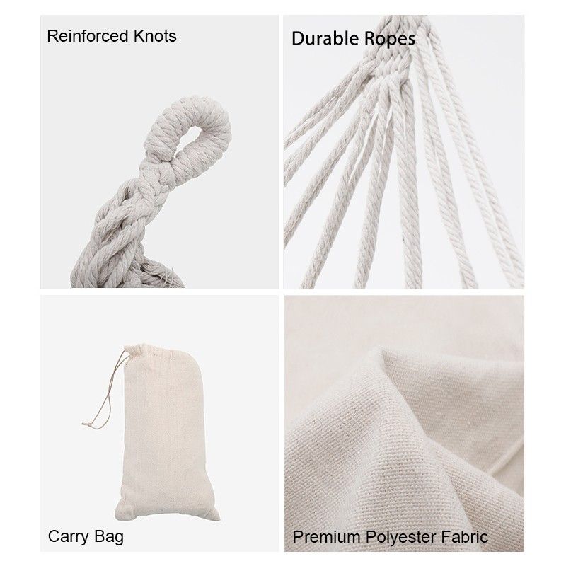 Single Person Hammock Chair With Carry Bag Swing Bed For