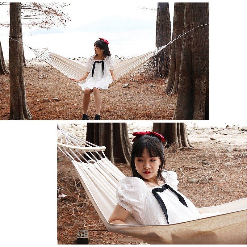 Single Person Hammock Chair With Carry Bag Swing Bed For