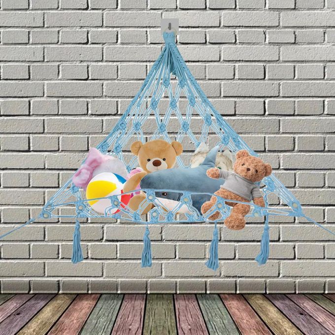 Storage Hammock -Display Holder Net- With Hooks Stuffed Toys Organizer
