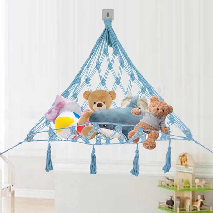 Storage Hammock -Display Holder Net- With Hooks Stuffed Toys Organizer