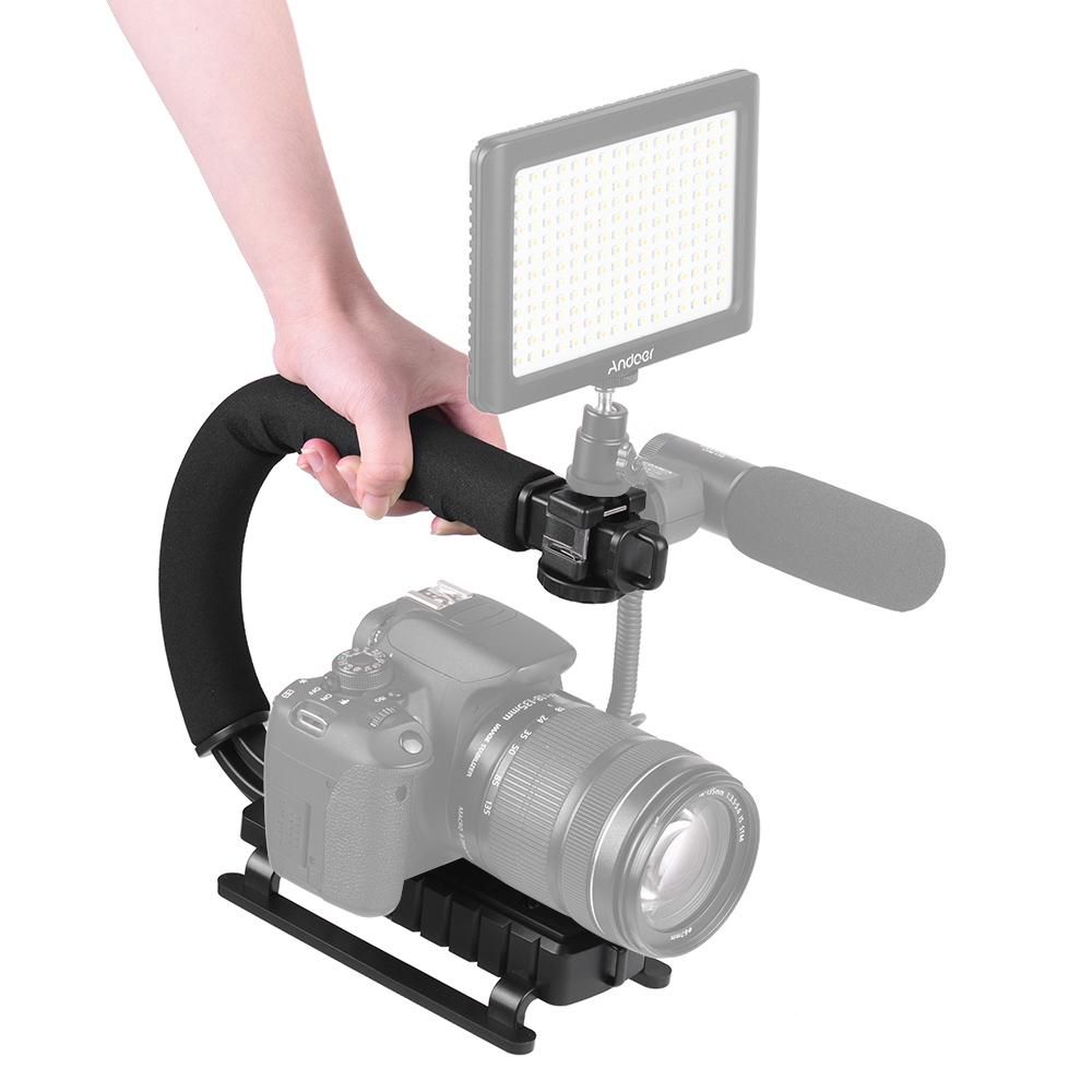 U Grip 3 Shoe Mounts Handheld Video Stabilizer for iPhone Canon Nikon Sony DSLR Camera