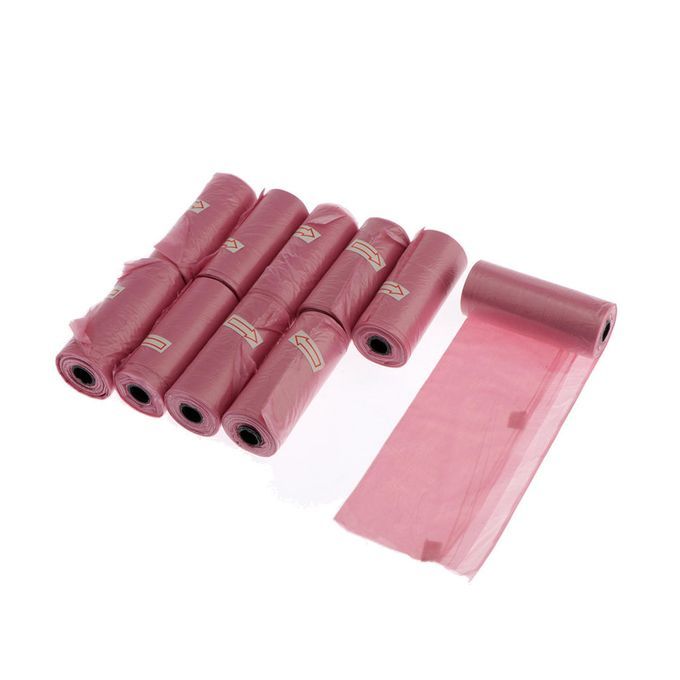 10Roll Portable Baby Diaper Waste Bag Baby Disposable Garbage Pink