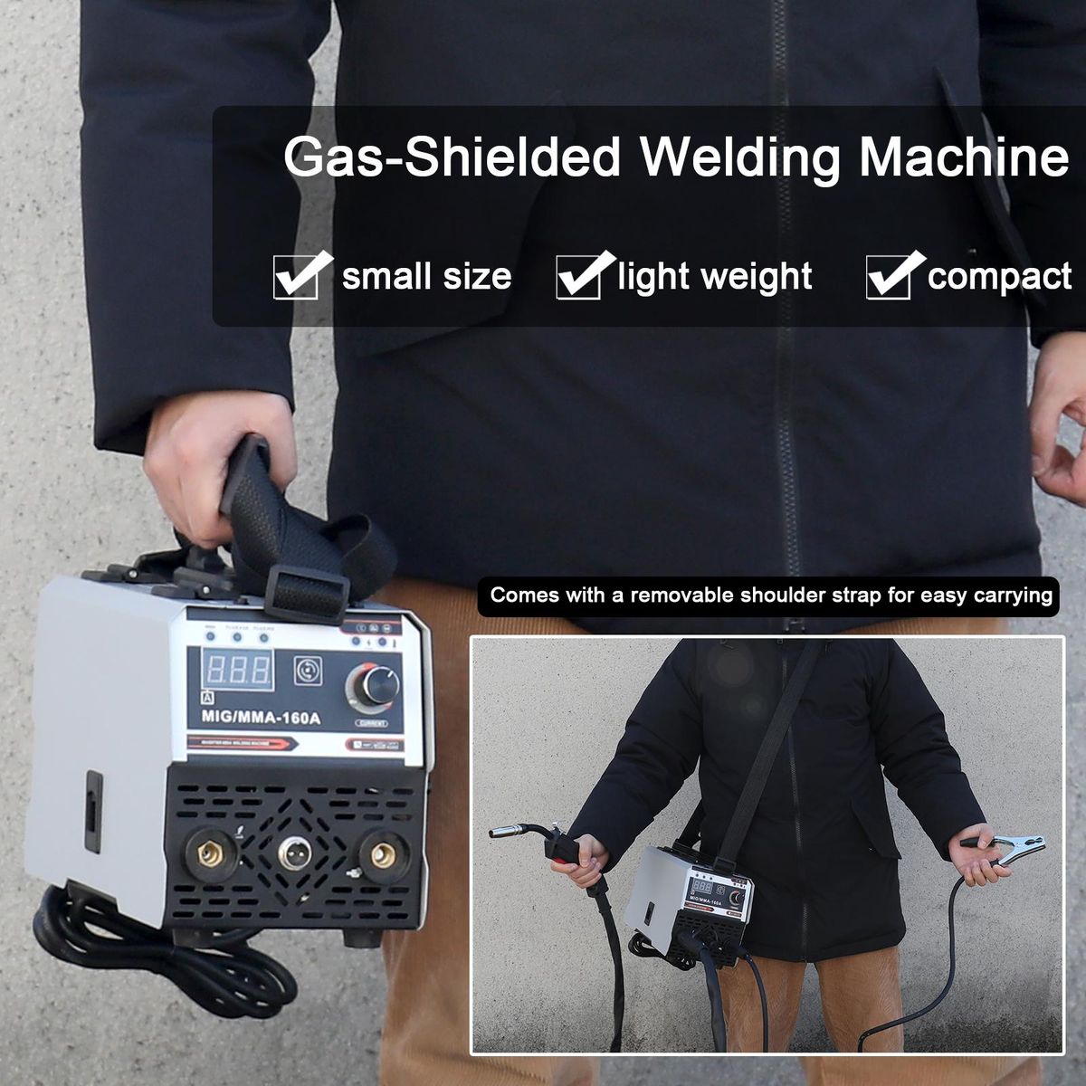 2in1 MIG MMA Welders Carbon Dioxide Gases-Shielded and Manual Welding Multipurpose IGBT Direct Current Inverter Welders Built-In Wire Feeding Mechanism