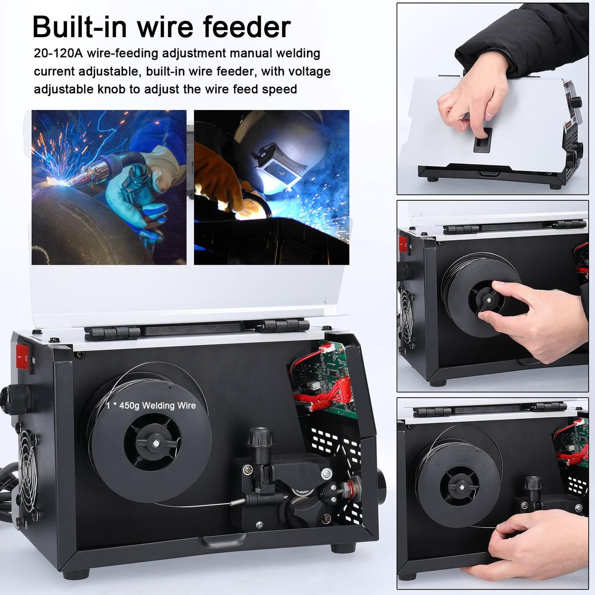 2in1 MIG MMA Welders Carbon Dioxide Gases-Shielded and Manual Welding Multipurpose IGBT Direct Current Inverter Welders Built-In Wire Feeding Mechanism