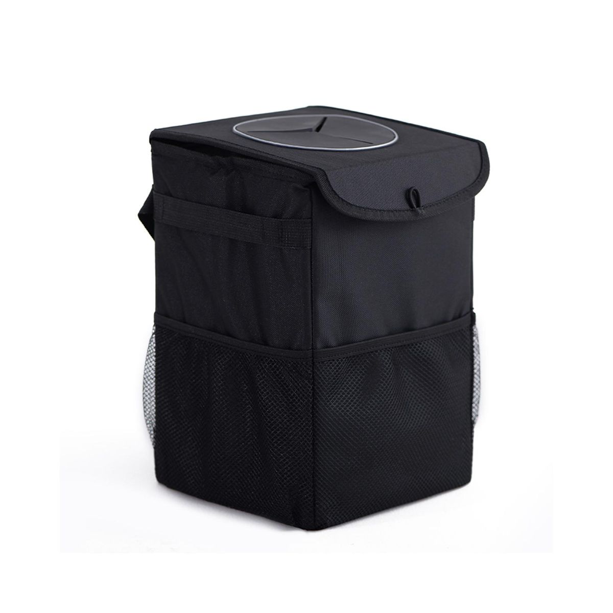 Car Trash Can for Car Cute, Car Trash Bag Folding Suspension Storage Bag Car Seat Back Storage Bag Car Garbage Cans Leak Proof Vehicle Trash Can Black