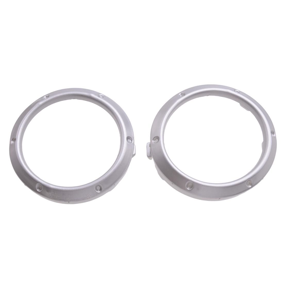 2Pcs Silver Front Fog Light Lamp Cover Frame Bezel Ring Fit for Toyota Highlander 2004 2005 2006 2007