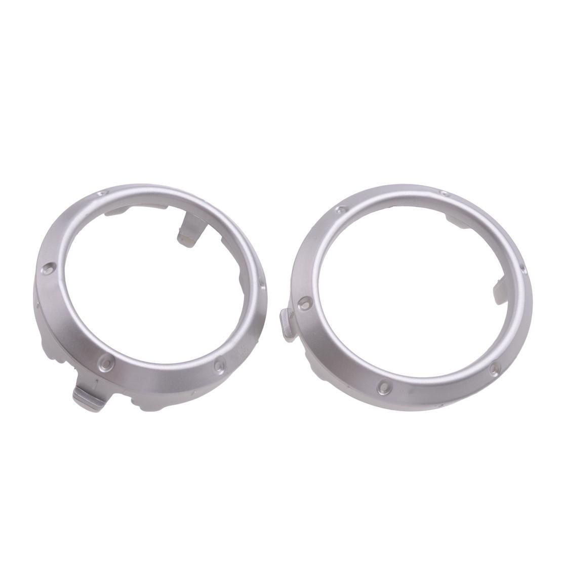 2Pcs Silver Front Fog Light Lamp Cover Frame Bezel Ring Fit for Toyota Highlander 2004 2005 2006 2007