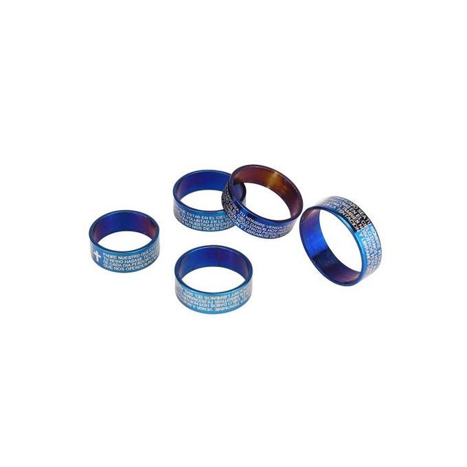 36PCS Serenity Prayer Bible Stainless Steel Rings Wholesale Men's Jewelry HOT