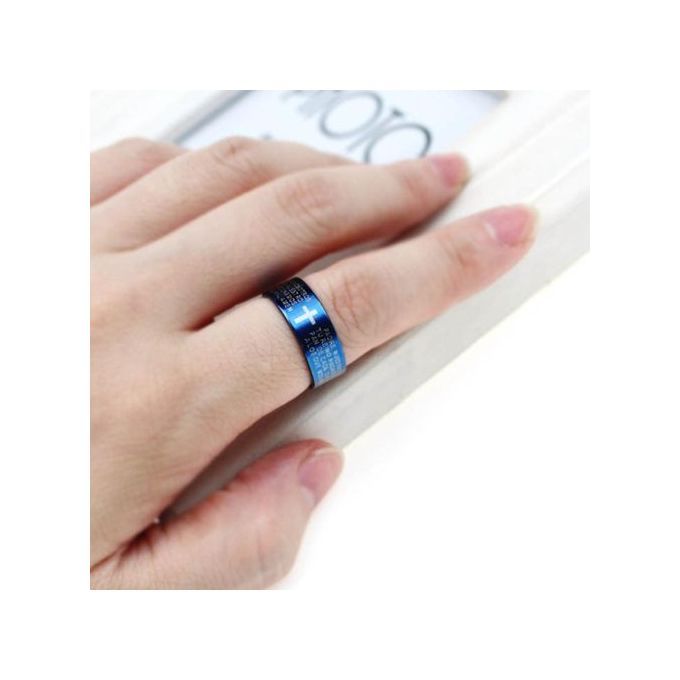 36PCS Serenity Prayer Bible Stainless Steel Rings Wholesale Men's Jewelry HOT