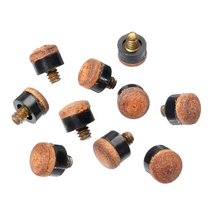 10Pcs New Pool Billiard Cue Stick Ferrules Screw-On Tips For Snooker Size # 10M