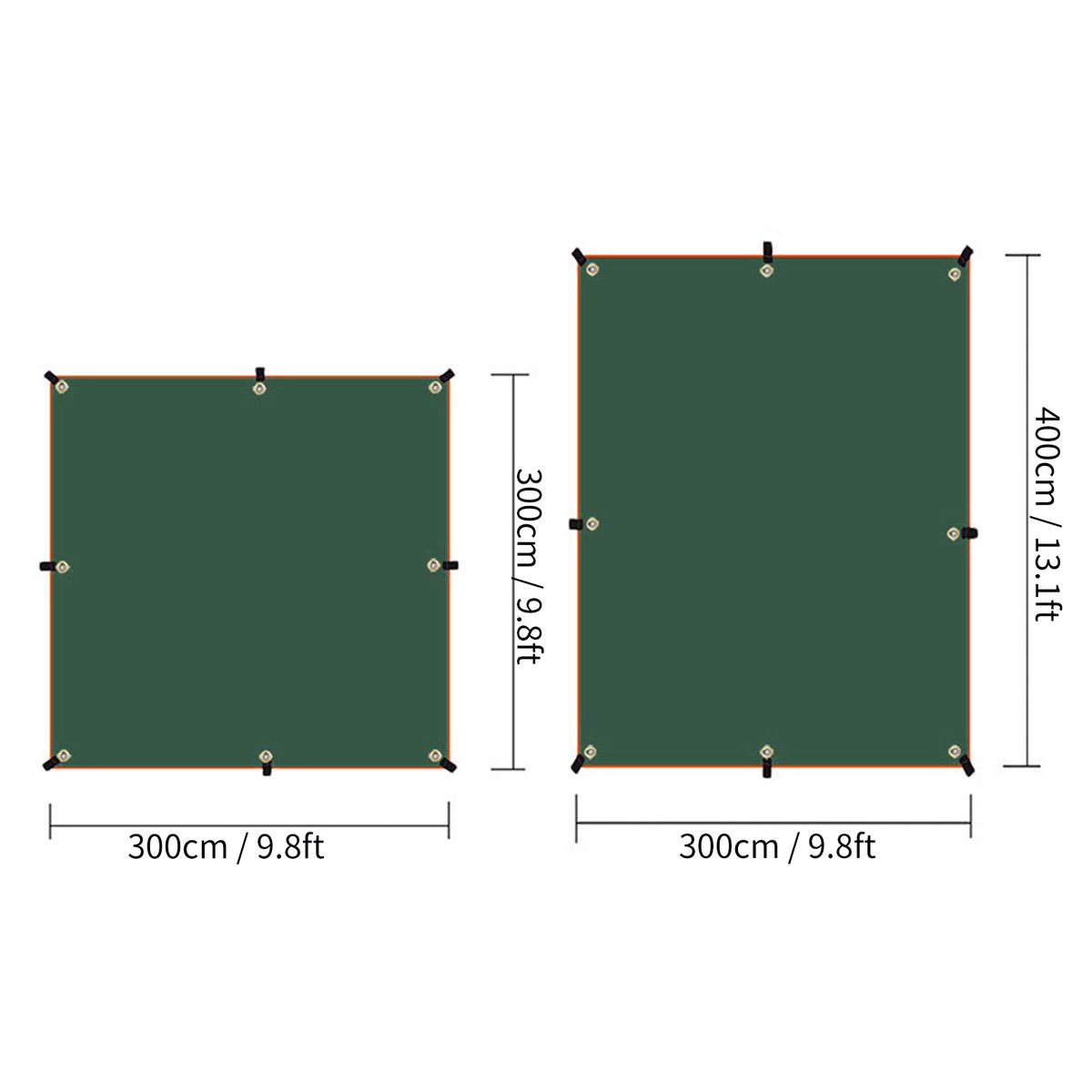 Waterproof Tent Tarp Rain Fly UV Protection Awning Canopy