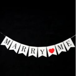 1 Set Customize Banner -marry Me
