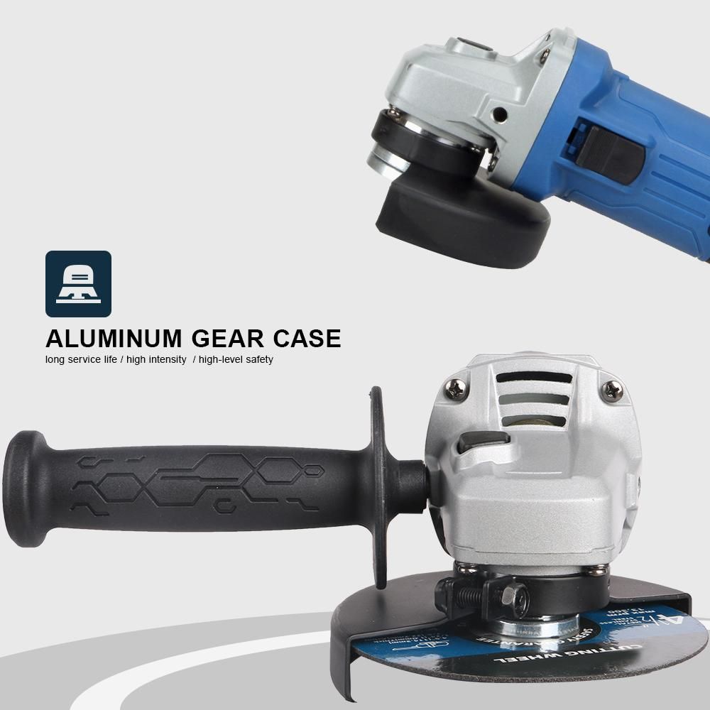 6 Amp 750W Grinder Power Tools, 11000RPM 4-1/2Inch Angle Grinder Tools With 3 Position Adjustable Support Handle, Fast Heat Dissipation, Include Metal Grinding Wheel, Safety Guard for Grinding/Cutting