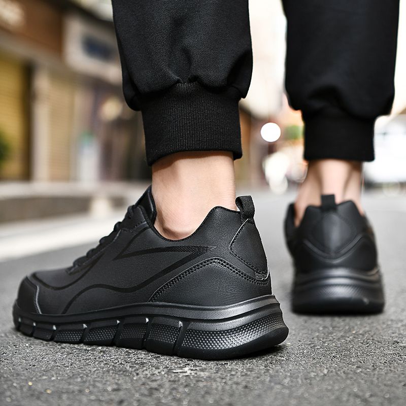 Men's Big Size Casual Leather Sports Running Shoes