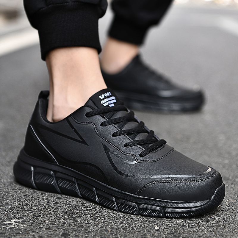 Men's Big Size Casual Leather Sports Running Shoes