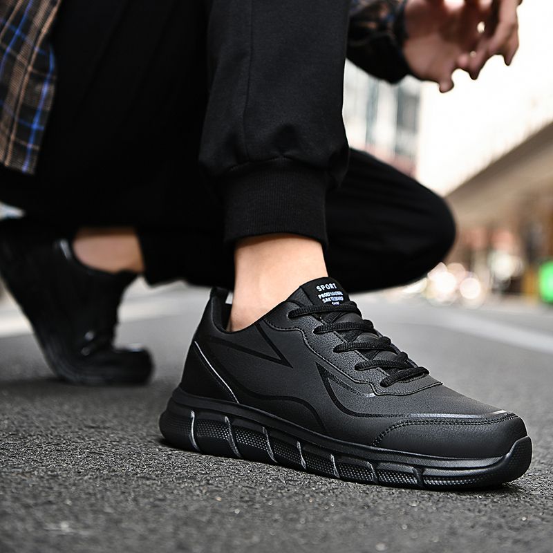 Men's Big Size Casual Leather Sports Running Shoes
